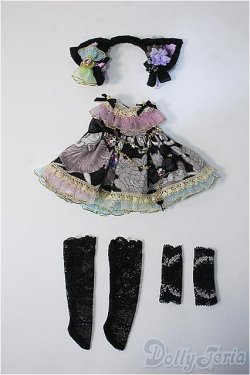 画像1: 1/6 幼SD/OF 黒猫のお洋服(MIMIEL様) 衣装 ドレス セット Y-24-01-31-023-YB-ZY