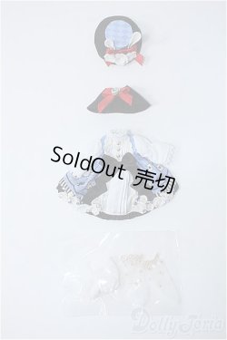 画像1: オビツ11/OF うさ耳ミニハット+ケープ+ドレス+ドロワーズ+レースソックス(あのめ洋裁店様) Y-24-10-02-230-NY-ZY
