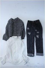 SDGrB/OF ブラウス(Doll Hreat)+ニット+ダメージデニムパンツ(DOLK SELECT) Y-25-04-09-215-YB-ZY