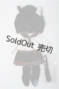 幼SD/OF:ふわふわ黒ねこワンピース(赤チェック) Y-25-02-26-106-TN-ZY