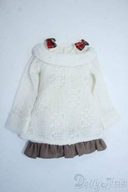 画像1: MSD/OF：ミルキーホワイトニットワンピ Y-25-06-25-038-YD-ZY