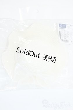 画像1: SD/帽子:ホワイトストローハット（フレアブリム・白リボン）ボークス製 Y-25-11-12-199-YD-ZY