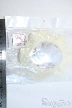 画像2: SD/帽子:ホワイトストローハット（フレアブリム・白リボン）ボークス製 Y-25-11-12-199-YD-ZY