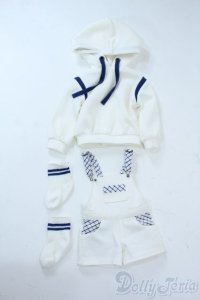 MSD/OF:ホワイト×チェックサロペットセット・ミニ:VOLKS製 Y-25-11-05-193-YD-ZY