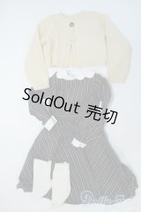 SD/OF:VOLKS製 ストライプワンピセット(クリーム) Y-26-01-04-357-YD-ZY