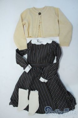 画像1: SD/OF:VOLKS製 ストライプワンピセット(クリーム) Y-26-01-04-357-YD-ZY