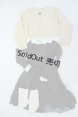 画像1: SD/OF:VOLKS製 ストライプワンピセット(クリーム) Y-26-01-04-357-YD-ZY