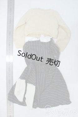 画像2: SD/OF:VOLKS製 ストライプワンピセット(クリーム) Y-26-01-04-357-YD-ZY