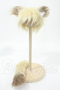 6-7inch/けもみみウィッグ+尻尾セット Y-26-02-18-126-WT-ZY