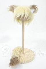 6-7inch/けもみみウィッグ+尻尾セット Y-26-02-18-126-WT-ZY