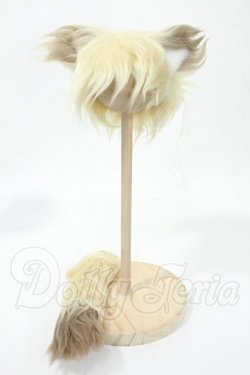 画像1: 6-7inch/けもみみウィッグ+尻尾セット Y-26-02-18-126-WT-ZY