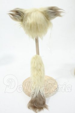 画像2: 6-7inch/けもみみウィッグ+尻尾セット Y-26-02-18-126-WT-ZY