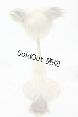画像2: 6-7inch/けもみみウィッグ+尻尾セット Y-26-02-18-126-WT-ZY