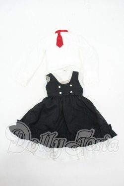 画像1: ＭDD/OF：ラブリーブラックワンピースセット・ミニ Y-26-02-18-100-WT-ZY