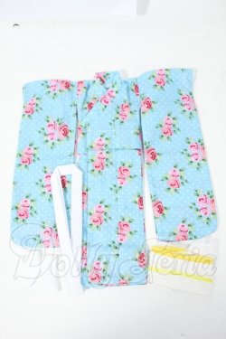 画像1: ジェニー/OF:2024年 裏無し着物 花柄:水色 Y-26-03-11-223-WT-ZY