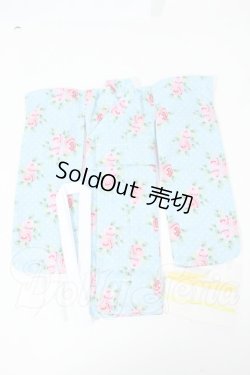 画像1: ジェニー/OF:2024年 裏無し着物 花柄:水色 Y-26-03-11-223-WT-ZY