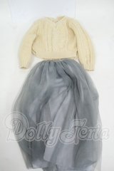 DD/OF:ゆるニットチュールスカート Y-26-03-25-277-WT-ZY