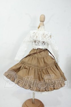 画像3: MDD/OF:TOA Claris様製 キャラメル:ミニっ子ピンタックワンピース＆ボレロセット Y-26-04-22-097-WT-ZY