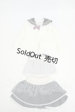 画像1: MDD/OF:pare ideal様製 セーラーカーディガンセット Y-26-04-22-105-WT-ZY