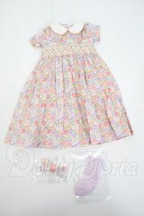 MSD＆MDD/OFスモッキングワンピ(パープルピンク) Y-26-05-22-054-WT-ZY