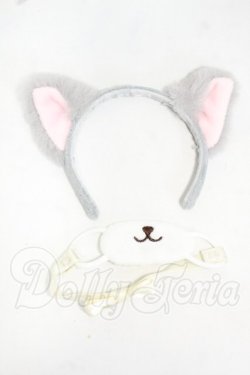 画像1: SDM/OF：マスク＆ねこみみカシューシャ（グレー） Y-26-07-21-027-WT-ZY
