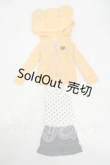 MDD/クマ耳パーカーセット・ミニ Y-26-07-21-056-WT-ZY