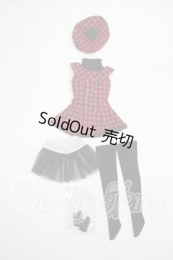 画像1: リカちゃん/OF:チェックワンピースドレスセット 2016年AWカジュアルコレクション:リトルファクトリー製 Y-26-07-21-180-WT-ZY