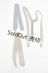 SD13BOY/OF:サスペンダー＆ネクタイセット Y-26-07-28-069-WT-ZY