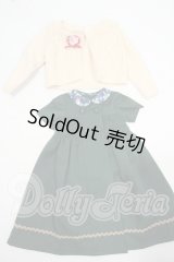SDM＆MDD/OF：よそゆきワンピセット（ダークグリーン）・ミニ Y-26-08-25-273-WT-ZY