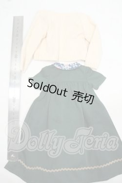 画像2: SDM＆MDD/OF：よそゆきワンピセット（ダークグリーン）・ミニ Y-26-08-25-273-WT-ZY