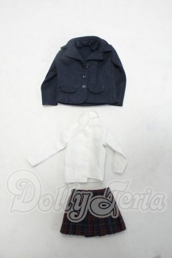 画像1: azone/OF:PNM聖ポートルダム高等部冬制服set (ネイビー×レッドチェック) Y-26-10-27-182-WA-ZY