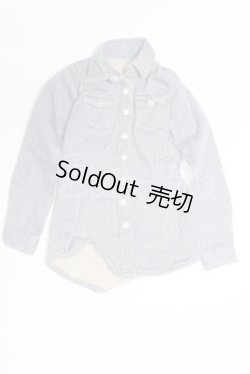 画像1: azone/OF:50ｃｍデニムシャツ ブルー/0 A-26-02-18-084-NY-ZA