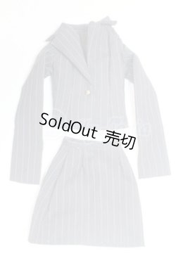 画像1: 50ｃｍドールサイズ/OF:ストライプジャケット スカート セットアップ ネイビー/0 A-26-02-18-085-NY-ZA