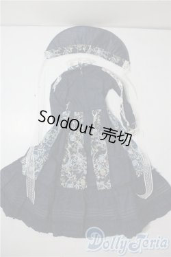 画像2: SDGｒG/OF:クラシカル柄ワンピース・紺 U-25-07-22-192-NY-ZU