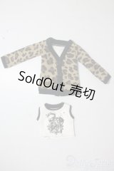 SDM/OF:ヒョウ柄カーディガン・タンクトップ U-25-07-15-099-NY-ZU