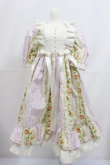 SD/OF：バラ柄ワンピース/1/3　60ｃｍ　BJD　MJD　衣装　ドール用 A-24-11-20-310-NY-ZA