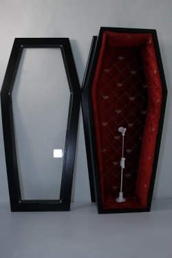 画像1: MSD＆ＭDD/家具:縦置き棺桶(40cm用：黒紅) U-23-12-27-220-KN-ZU