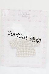 【新品】ネオブライス/OF：deardarling：ギンガムカットソ【ブラウン】/ファッションドール　衣装 A-24-10-23-436-NY-ZA