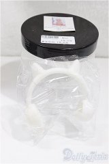 SDM/OF：キャットヘッドフォン　白/1/3　60ｃｍ　BJD　MJD　衣装　ドール用 A-25-02-19-416-NY-ZA