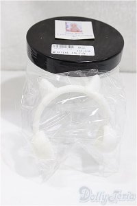 SDM/OF：キャットヘッドフォン　白/1/3　60ｃｍ　BJD　MJD　衣装　ドール用 A-25-02-19-416-NY-ZA