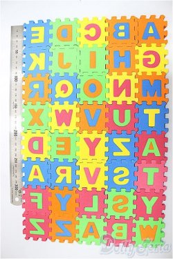 画像2: 1/12サイズ/アルファベットブロックカーペット/0 A-25-03-12-213-NY-ZA