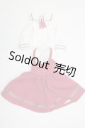 MSD/OF:ボルドーサスペンダーセット・ミニ/1/4　40ｃｍ　BJD　MJD　衣装　ドール用 A-25-04-02-094-NY-ZA
