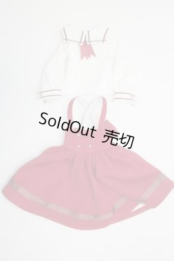 画像1: MSD/OF:ボルドーサスペンダーセット・ミニ/1/4　40ｃｍ　BJD　MJD　衣装　ドール用 A-25-04-02-094-NY-ZA
