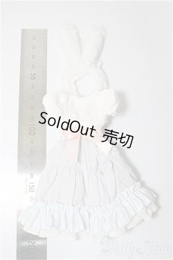 画像2: azoneピュアニーモ/OF:23cmサイズドール　衣装　PNS 白うさぎさんのファンシーワンピセット/0 A-25-04-16-207-KD-ZA
