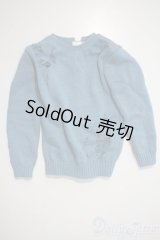 SDGｒB/OF:ダメージオーバーサイズニット（ブルー） U-25-04-15-141-NY-ZU