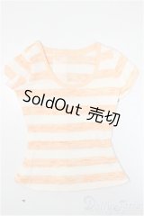 azone/OF:50cmサイズドール　衣装　AZO2 ボーダーTシャツ/0 A-25-05-07-256-KD-ZA