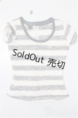azone/OF:50cmサイズドール　衣装　AZO2 ボーダーTシャツ/0 A-25-05-07-255-KD-ZA