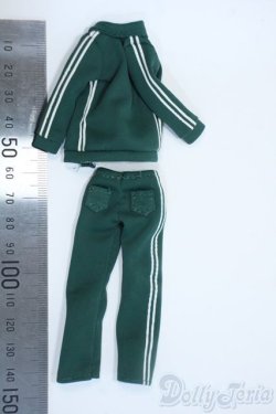 画像2: azoneピコニーモ/OF:1/12サイズドール　衣装　ジャージ上下　緑 Y-25-05-07-100-KD-ZY