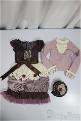 SD/OF:ラズベリーショコラケーキドレスセット/1/3　60ｃｍ　BJD　MJD　衣装　ドール用 A-25-05-14-318-NY-ZA
