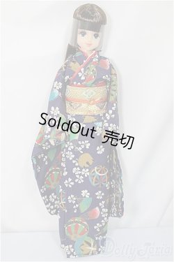 画像2: ジェニーフレンド/きものマリーン 焦茶髪姫カット/BJD　球体関節人形 A-25-05-21-137-NY-ZA